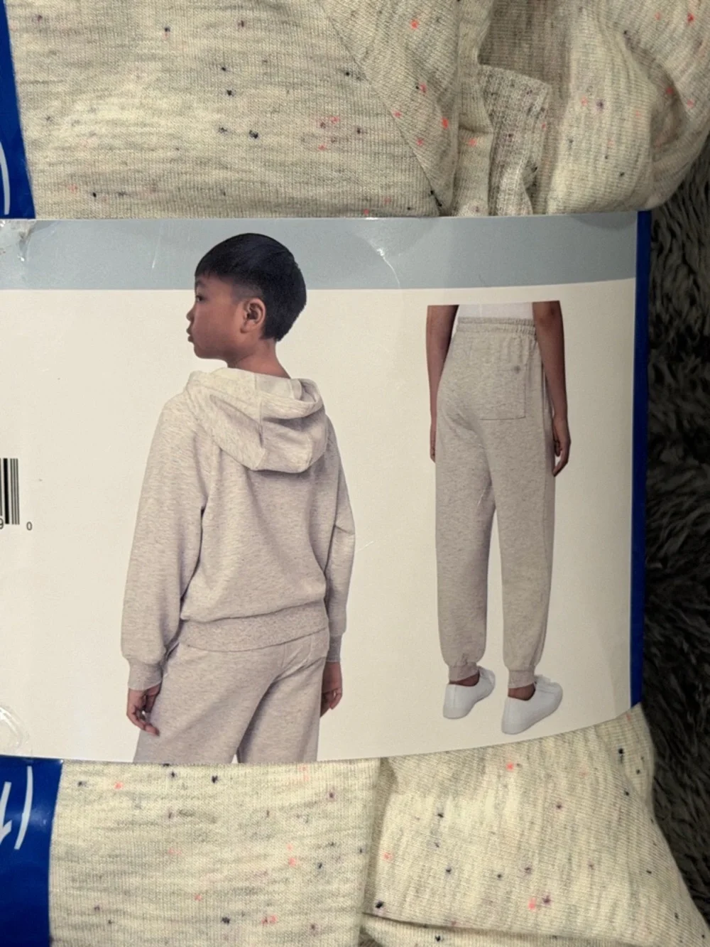 NWT Mondetta Youth 2-Piece Fleece Undershirt Set in Oatmeal Speckle